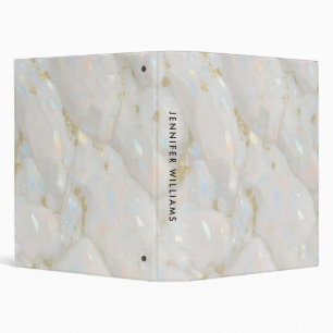 Elegant Pastel Opal Stone Girly Binder