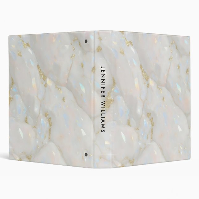 Elegant Pastel Opal Stone Girly Binder (Background)