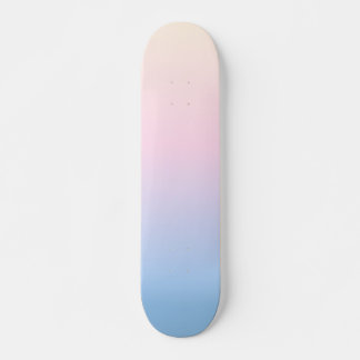 elegant pastel pink blue bright gradient colours skateboard