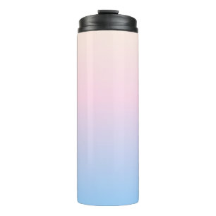 elegant pastel pink blue bright gradient colours thermal tumbler