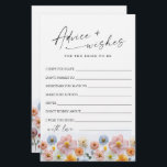 Elegant Pastel Pink Bohemian Advice & Wises<br><div class="desc">Elegant Dusty Blue Winter Foliage Advice Card.
Personalize with the bride to be's name and date of shower. 
For further customization,  please click the "customize further" link. If you need help,  contact me please.</div>