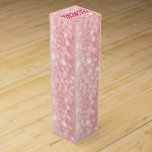 Elegant Pastel Pink Glitter And Sparkles Wine Gift Box<br><div class="desc">Elegant pastel pink glitter and sparkles.</div>
