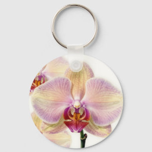 Elegant Pastel Purple Orchid Bloom Keychain
