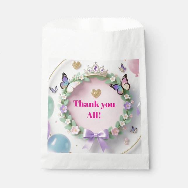 Elegant Pastel Quinceañera Favour Bags with balloo (Front)