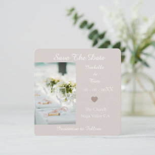 Elegant Pastel Romantic Wedding Table Save the  Date