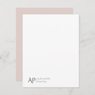 Elegant Pastel Rose Custom Name Personal Card