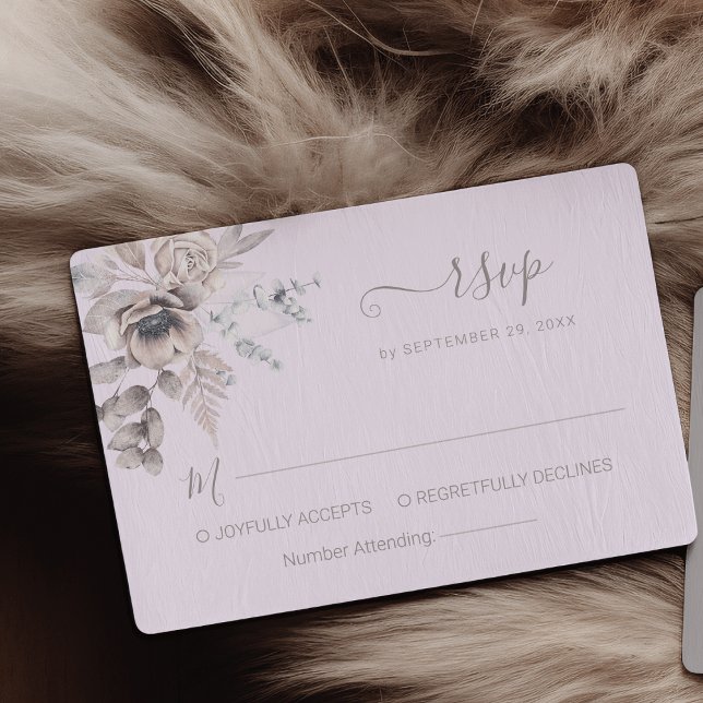 Elegant Pastel Spring Watercolor Flower Wedding RSVP Card (Creator Uploaded)