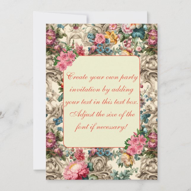 Elégant Pastel Summer Floral Invitation Modèle (Devant)