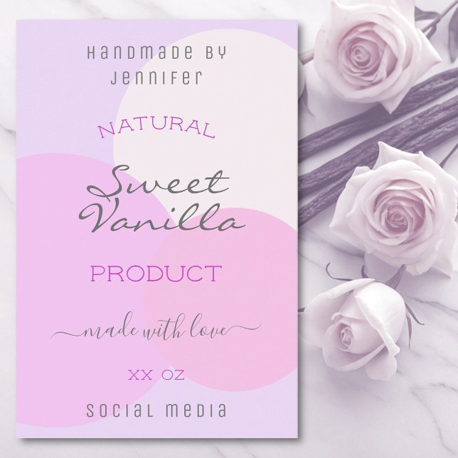 Elegant Pastel Template Product Packaging Labels (Creator Uploaded)