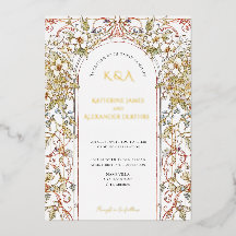 Elegant Pastel Vintage Floral Arch Wedding 