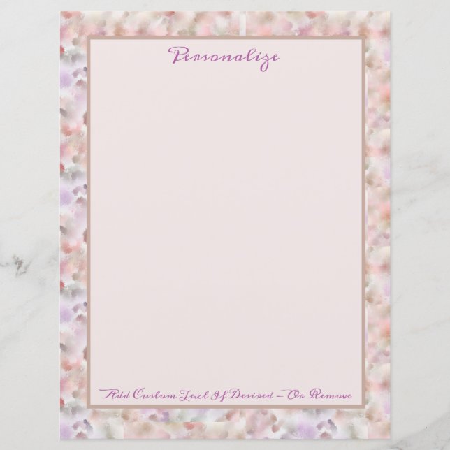 Elegant Pastel Watercolor Abstract Personalize (Front)