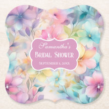 Elegant Pastel Watercolor Florals Bridal Shower