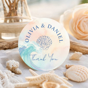 Elegant Pastel Watercolor Sticker Soft Blush