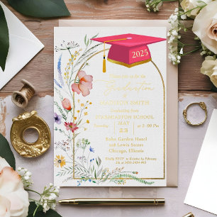 Elegant Pastel Wildflower Garden Graduation Party
