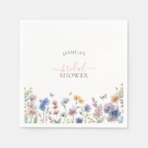 Elegant Pastel Wildflowers Greenery Bridal Shower