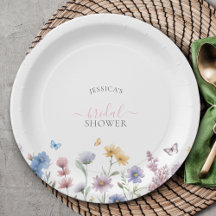 Elegant Pastel Wildflowers Greenery Bridal Shower