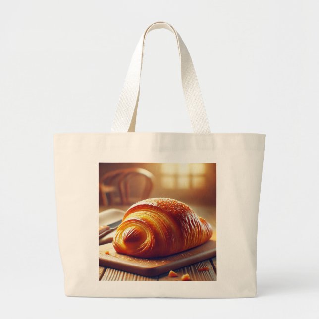 Elegant Pastry-Themed Large Tote Bag (Front)