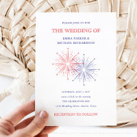 Elegant Patriotic Fireworks | 4th of July Wedding