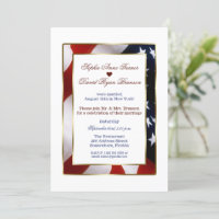 Elegant Patriotic Gold USA Flag Evening Wedding