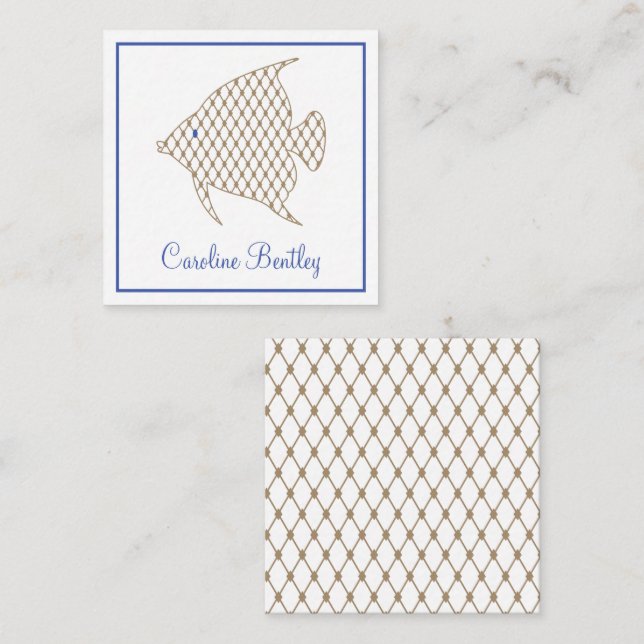 Elegant Pattern Angel Fish Gift Enclosure Cards (Front/Back)