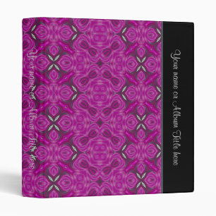 Elegant Pattern Personalized Binder ~ Fuchsia