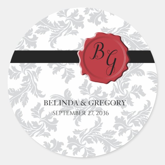 Elegant Pattern & Wax Seal Wedding  (Front)