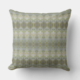 Elegant Pattern With Olive Green Throw Pillow