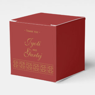 Elegant Patterned Indian Wedding Favor Box