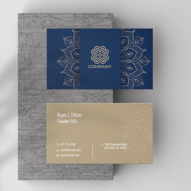 Élégant PDG Mandala et Carte de visite fondateur (Créateur téléchargé)