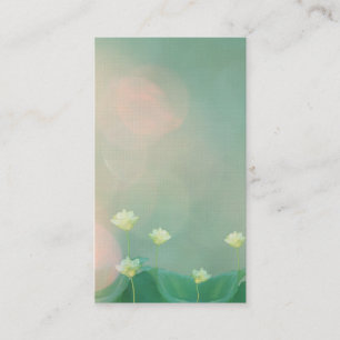 Elegant Peaceful Calm Lotus Soft Artistic Blank Business Card