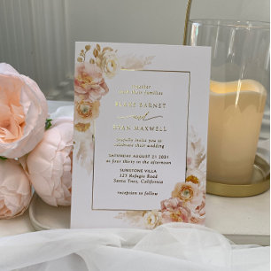 Elegant Peach, Blush and Champagne Floral Wedding