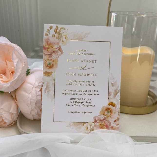 Elegant Peach, Blush and Champagne Floral Wedding (Creator Uploaded)