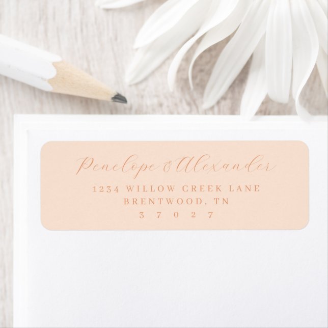 Elegant Peach Calligraphy (En situation)