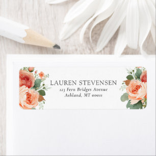 Elegant Peach Floral Rose Wedding
