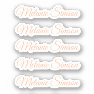 Elegant peach fuzz script personalized name