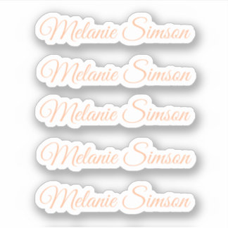 Elegant peach fuzz script personalized name