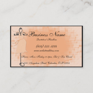 Elegant Peach Maternity Dress Business Cards
