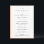 Elegant Peach Monogram Modern Wedding Program<br><div class="desc">Modern wedding programs featuring a clean design with serif and script fonts.</div>