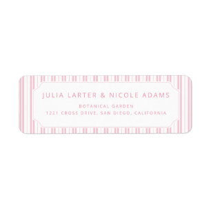 Elegant Peach Pink Striped Pattern Baby Shower