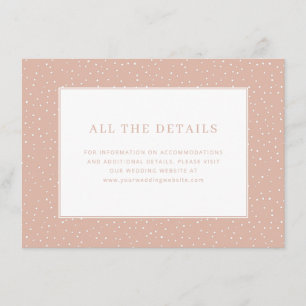Elegant Peach Polka Dots Enclosure Card