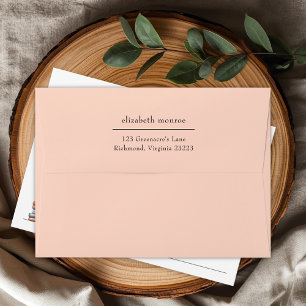 Elegant Peach Return Address Envelope