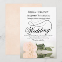 Elegant Peach Rose Reflection Romantic Wedding