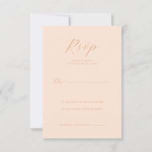 Elegant Peach RSVP Card