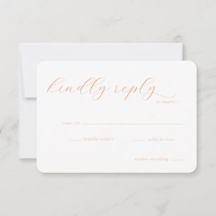 Elegant Peach RSVP Card