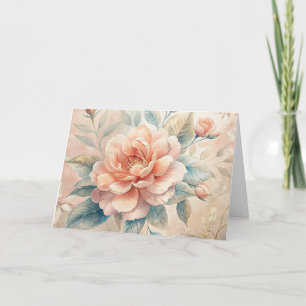 Elegant Peach Tone Vintage Inspired Past Note Card