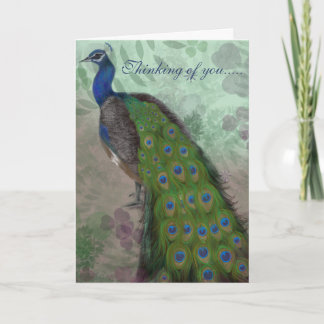 Elegant Peacock Card