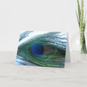 Elegant Peacock Feather Card