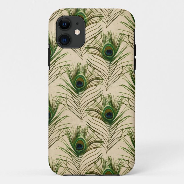 Elegant Peacock Feathers Chic Stylish Case-Mate iPhone Case (Back)