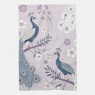 Elegant Peacock Floral Vintage (11) Kitchen Towel