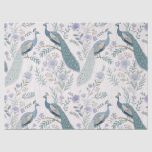 Elegant Peacock Floral Vintage (5) Tissue Paper